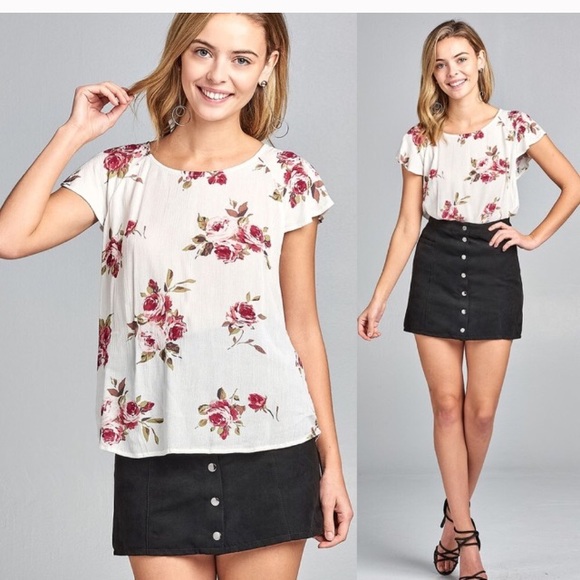 Pretty Flower Ruffle Tops (NEW) - Picture 3 of 3